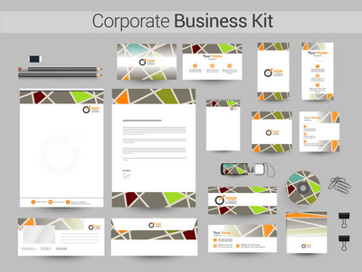 抽象的企业形象或商务套件
