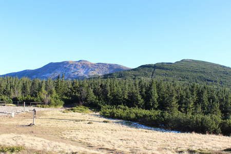 Babia 戈拉，Beskidy，波兰为视角