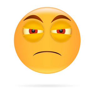 张生气的脸向量说明照片