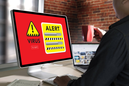病毒警报警告数字浏览防火墙黑客保护