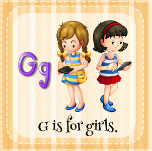 女孩的字母 G