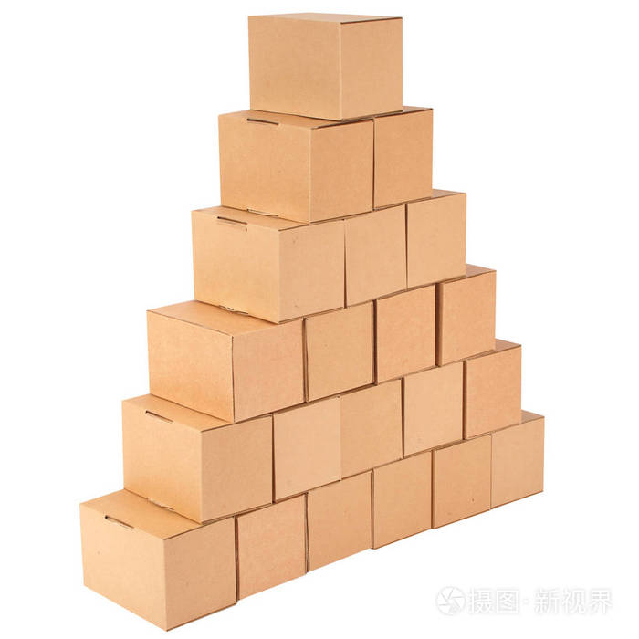 箱纸板的 boxes.pyramid