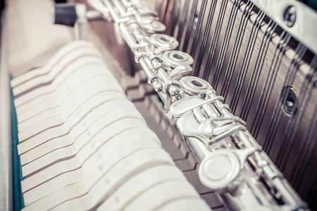 长笛和钢琴演奏照片