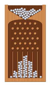 概率理论豆机高尔顿板木纹理照片