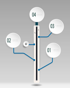 灰色的背景信息图形时间线设计