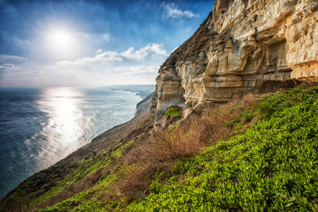 用岩石海景