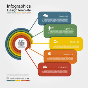 信息图表设计模板与地方为您的数据。矢量图