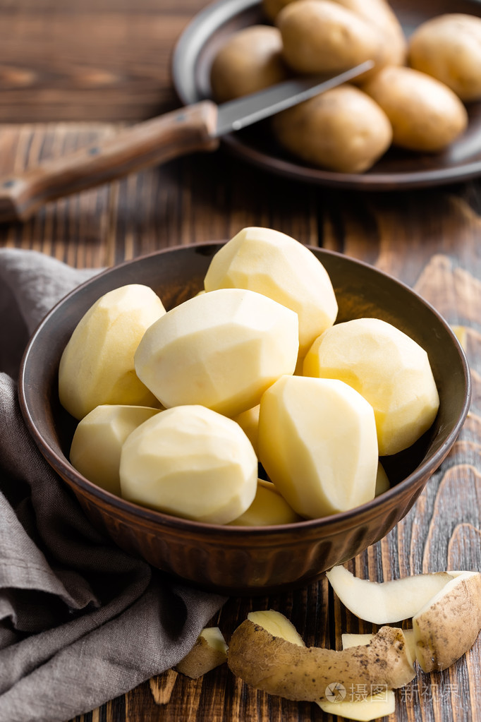 去皮的土豆