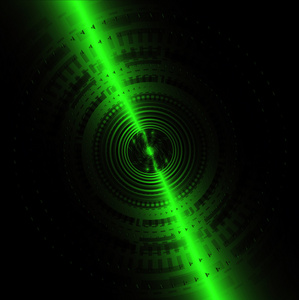 科技技术的绿色圆圈抽象背景图片