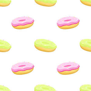 甜甜圈饼无缝图案