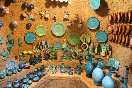 土耳其陶瓷在纪念品店