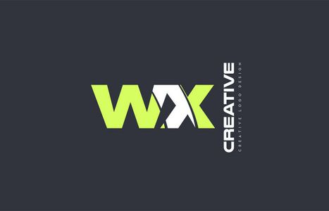 绿色的字母 wx w x 组合标志图标公司设计联合 j照片
