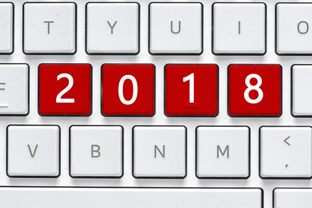 键盘与 2018年按钮