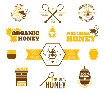 蜜蜂蜂蜜标签颜色