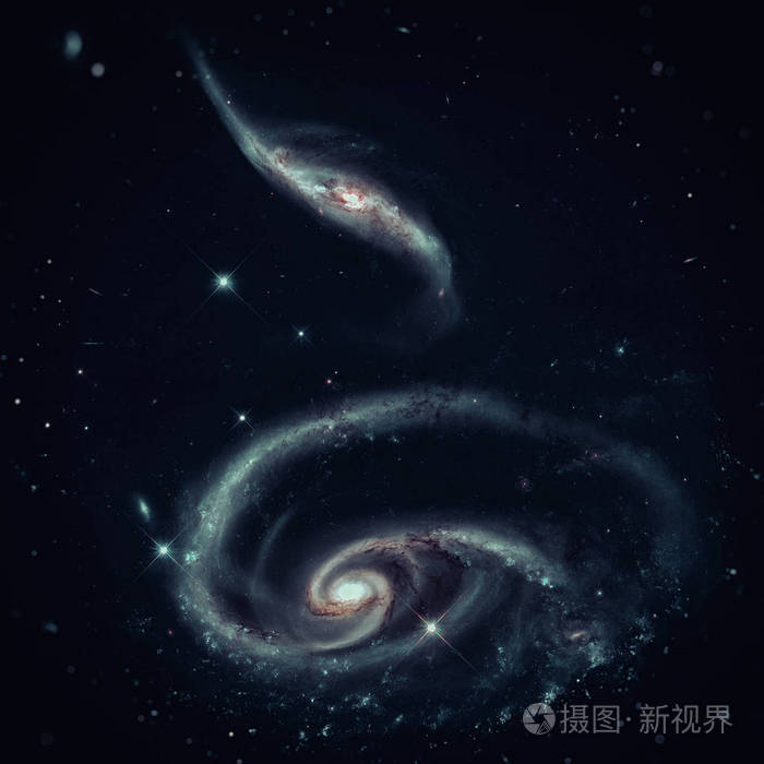 一朵玫瑰由的群在仙女座星系arp273