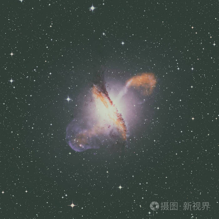ngc5128是一个透镜状星系在半人马座的星座