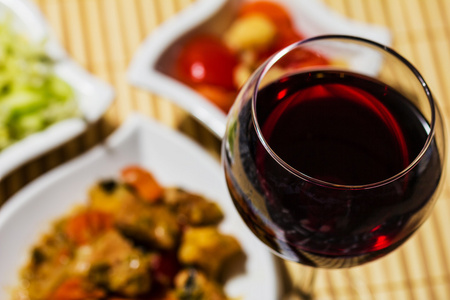 红酒配菜图片