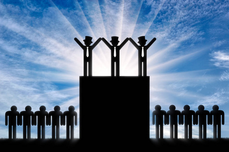 不平等剪影图片