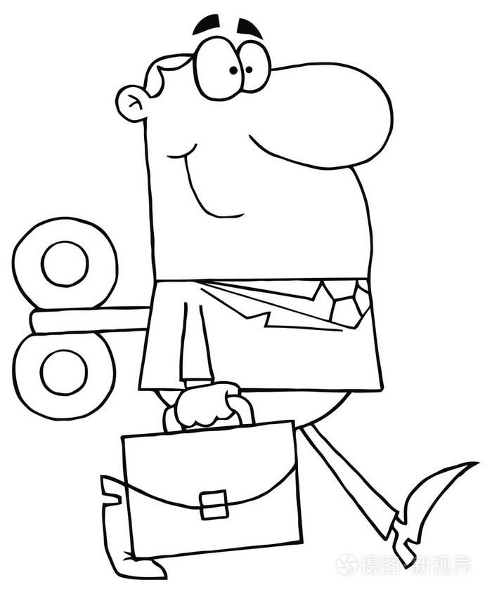 商人用发条钥匙插画-正版商用图片0v8rog-摄图新视界