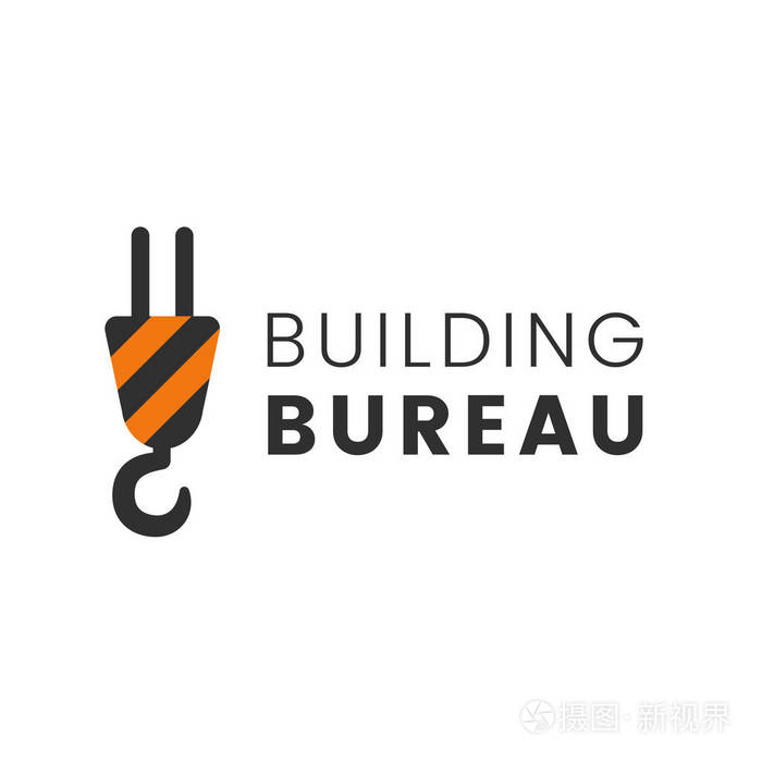 矢量起重机标志用于建筑或建筑公司