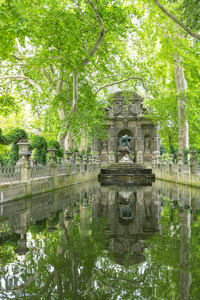在巴黎的卢森堡花园喷泉