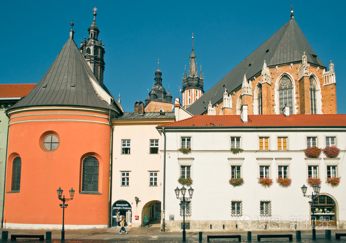 克拉科夫，波兰 马利 Rynek 旧市场广场