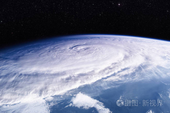 台风在行星地球卫星照片