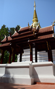 清莱，泰国帕萨凯寺庙的佛塔