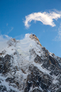 山高站的钻头 du Midi 在夏蒙尼