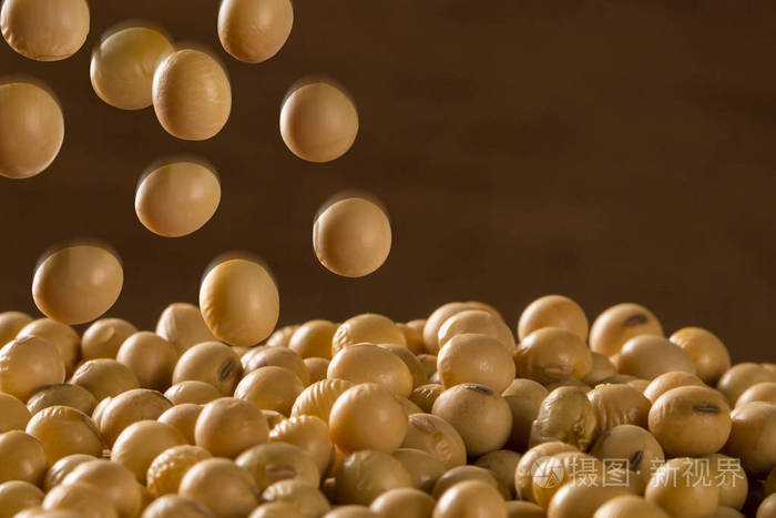 撒在桌子上的大豆豆