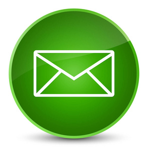 电子邮件图标优雅绿色圆形按钮