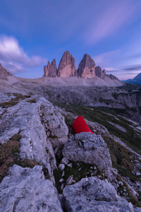 下面 Tre 犯罪 di Lavaredo 帐篷