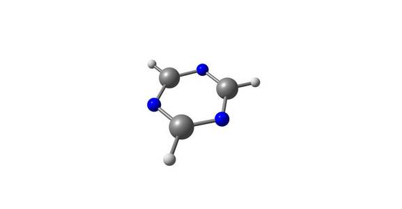 三嗪分子结构上白色孤立图片