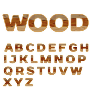 木头做的字母表