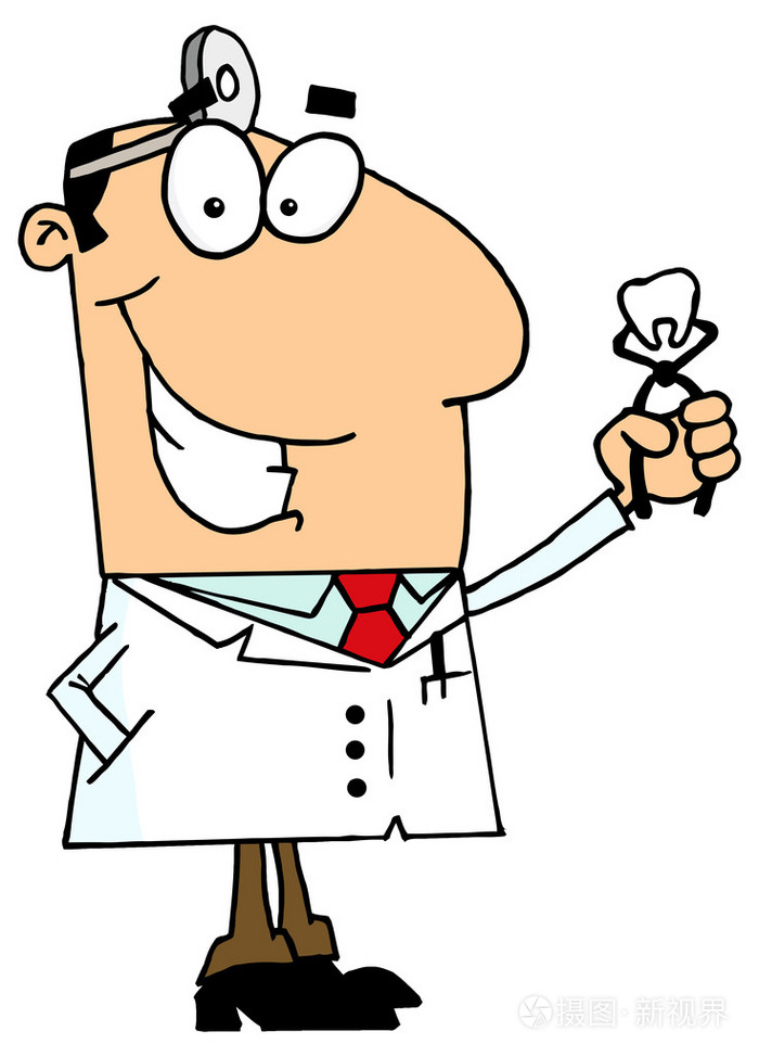 牙医的卡通人物