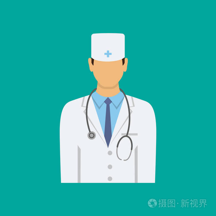 专业图标医生.医疗医院, 听诊器和治愈