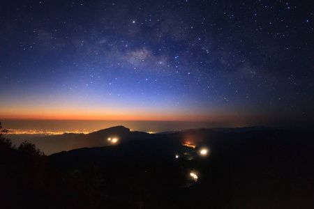 在茵他侬清迈，泰国的银河星系