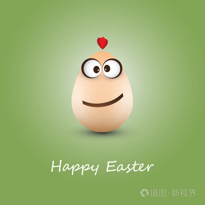 有趣的鸡蛋-快乐的复活节贺卡