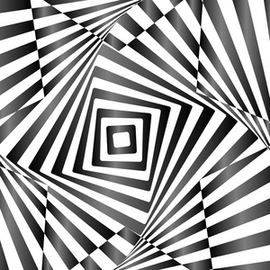 和白色的欧普艺术设计, 矢量无缝图案背景欧普艺术设计中的几何图案