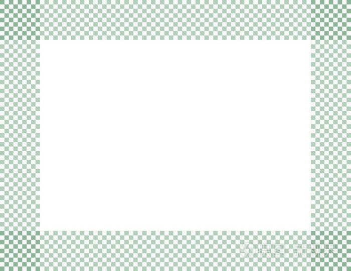 亮绿色和白色的格子的框架