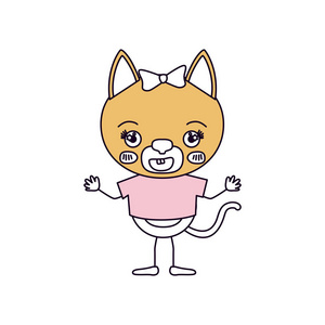 轮廓颜色部分漫画可爱母猫带蝴蝶结花边与厌恶表达和伸出的舌头插画 正版商用图片0vb71v 摄图新视界 轮廓颜色部分漫画可爱母猫带蝴蝶结花边与厌恶表达和伸出的舌头插画 正版商用图片0vb71v 摄图新视界