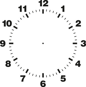 时钟表盘的模板时钟和时间戳没有编号白底时钟时间和时钟图标集咖啡