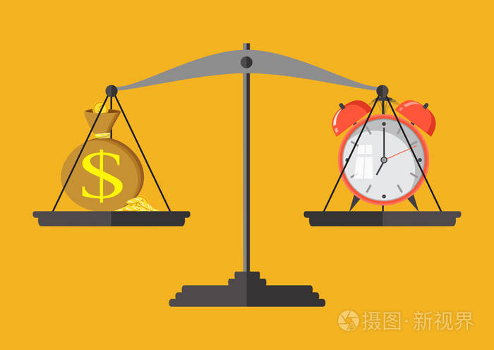 矢量图在规模上的金钱和时间平衡