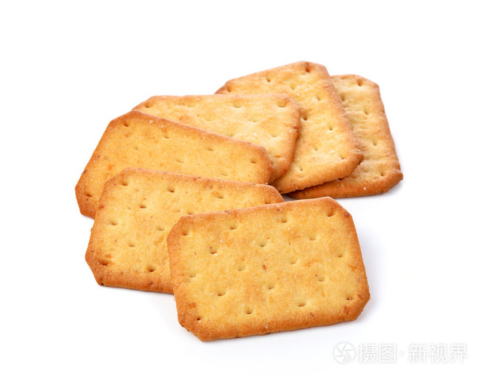 在白色背景上的饼干