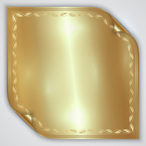 矢量抽象金色金属热轧的铝箔纸图片