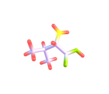 缬氨酸分子上白色孤立