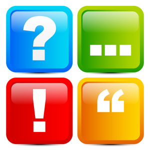 有光泽的标点标记图标照片