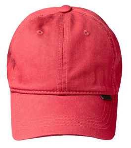 孤立在白色背景上的帽子。有帽舌的帽子。红色的帽子