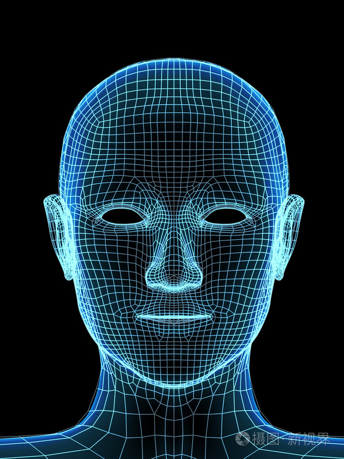 透明的人体头部