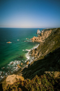 在葡萄牙 Cabo da Roca 上一道亮丽的风景